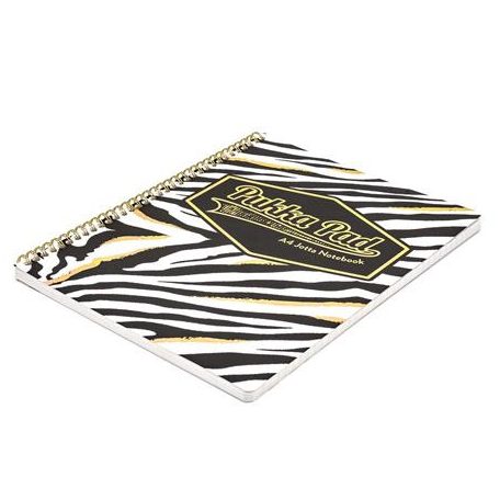 PUKKA PAD Spirálfüzet, A4+, vonalas, 80 lap, PUKKA PAD "Wild Jotta", vegyes minta
