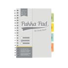 PUKKA PAD Spirálfüzet, B5, PUKKA PAD "Study book", szürke