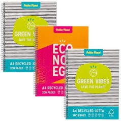   PUKKA PAD Spirálfüzet, A4+, vonalas, 100 lap, PUKKA PAD "Planet Jotta", vegyes szín