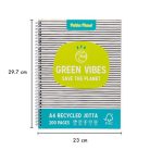 PUKKA PAD Spirálfüzet, A4+, vonalas, 100 lap, PUKKA PAD "Planet Jotta", vegyes szín