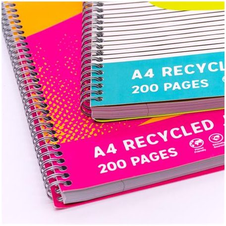 PUKKA PAD Spirálfüzet, A4+, vonalas, 100 lap, PUKKA PAD "Planet Jotta", vegyes szín