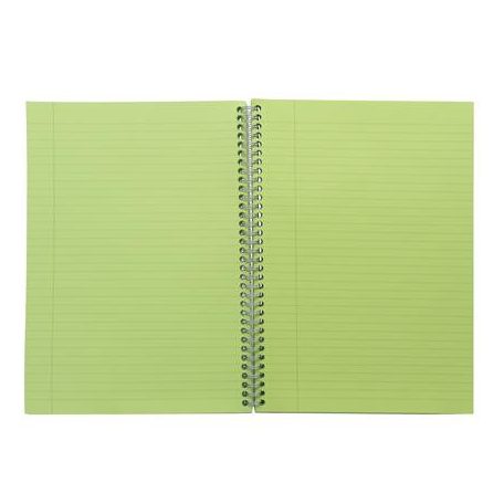 PUKKA PAD Spirálfüzet, A4, vonalas, 100 lap, PUKKA PAD "Irlen Jotta Green"