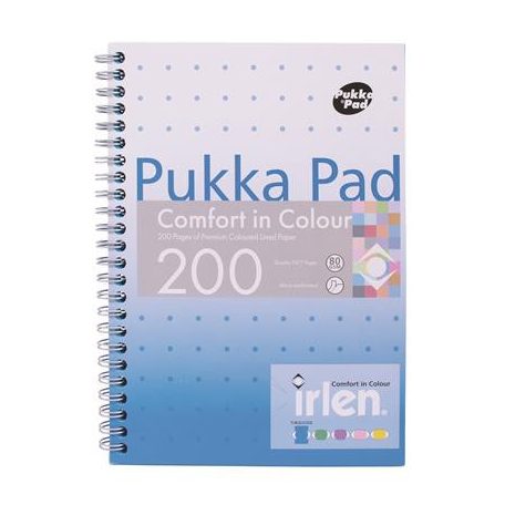 PUKKA PAD Spirálfüzet, A5, vonalas, 100 lap, PUKKA PAD "Irlen Jotta Turquise"