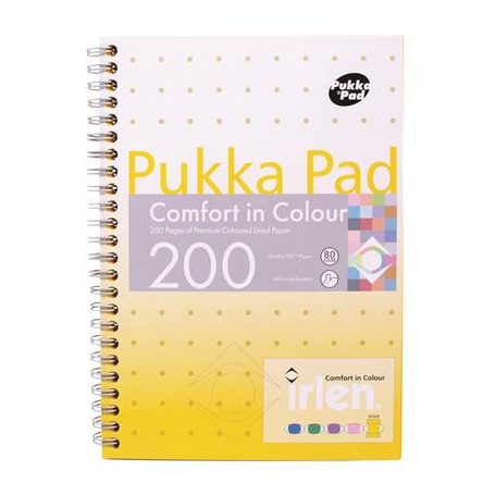 PUKKA PAD Spirálfüzet, A5, vonalas, 100 lap, PUKKA PAD "Irlen Jotta Gold"