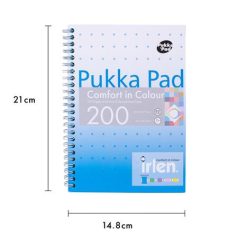   PUKKA PAD Spirálfüzet, A5, vonalas, 100 lap, PUKKA PAD "Irlen Jotta Turquise"