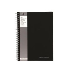   PUKKA PAD Spirálfüzet, A4, vonalas, 80 lap, PUKKA PAD "Black", fekete