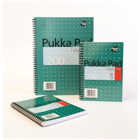 PUKKA PAD Spirálfüzet, A5, vonalas, 100 lap, PUKKA PAD, "Metallic Jotta"