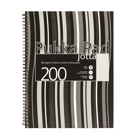 PUKKA PAD Spirálfüzet, A4+, vonalas, 100 lap, PUKKA PAD "Stripe Jotta"