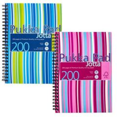   PUKKA PAD Spirálfüzet, A5, vonalas, 100 lap, PUKKA PAD "Stripe Jotta"