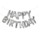 PUKKA PAD Léggömb, 40 cm, PUKKA PAD "Happy Birthday", ezüst