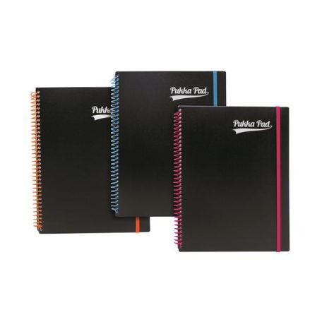 PUKKA PAD Spirálfüzet, A4+, vonalas, 100 lap, PUKKA PAD, "Neon notepad"