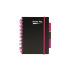PUKKA PAD Spirálfüzet, A5, vonalas, 100 lap, PUKKA PAD, "Neon black project book"