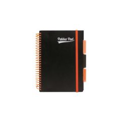   PUKKA PAD Spirálfüzet, A5, vonalas, 100 lap, PUKKA PAD, "Neon black project book"