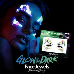   Arc ékszer készlet, öntapadó, UV fényben fluoreszkáló, "Glow in the dark", neon színek
