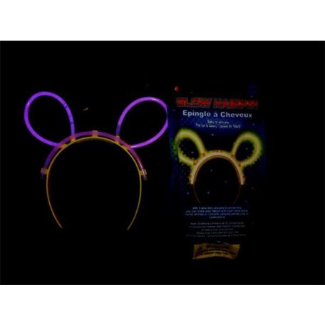 Fejpánt, sötétben világító, műanyag, neon színek