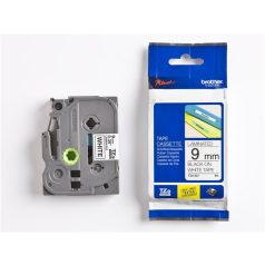   BROTHER Feliratozógép szalag, 9 mm x 8 m, BROTHER, "TZe-221" fehér-fekete