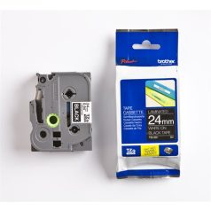  BROTHER Feliratozógép szalag, 24 mm x 8 m, BROTHER, "TZe-355" fekete-fehér