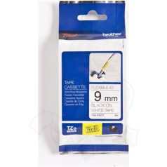   BROTHER Feliratozógép szalag, flexibilis ID, 9 mm x 8 m, BROTHER, "TZe-FX221" fehér-fekete