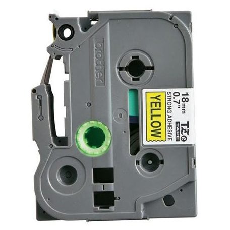 BROTHER Feliratozógép szalag, erős tapadású, 18 mm x 8 m, BROTHER, "Professzionális TZe-S641" sárga-fekete