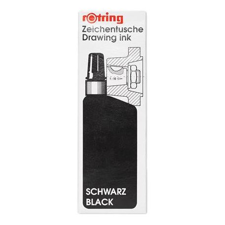 ROTRING Tustinta, 23 ml, ROTRING "Isograph", fekete