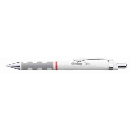 ROTRING Golyóstoll, 0,8 mm, nyomógombos, fehér tolltest, ROTRING "Tikky", kék