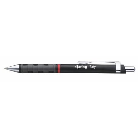 ROTRING Golyóstoll, 0,8 mm, nyomógombos, fekete tolltest, ROTRING "Tikky", kék