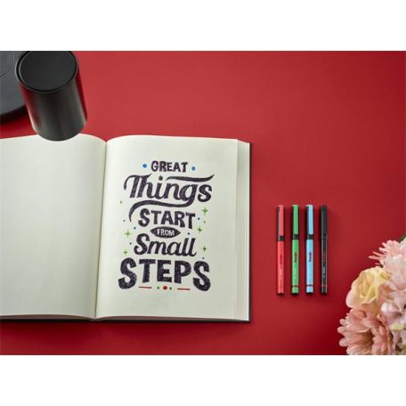 ROTRING Tűfilc készlet, 0,4 mm, ROTRING "Liner", 4 különböző szín