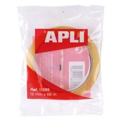   APLI Ragasztószalag, 12 mm x 66 m, APLI "Transparent", átlátszó