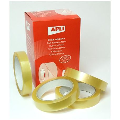 APLI Ragasztószalag, 12 mm x 66 m, APLI "Transparent", átlátszó