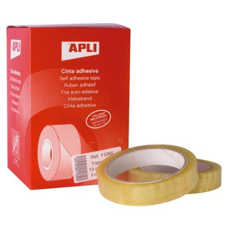 APLI Ragasztószalag, 19 mm x 66 m, APLI "Transparent", átlátszó