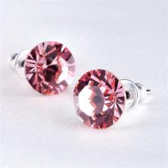   ART CRYSTELLA Fülbevaló, rózsaszín SWAROVSKI® kristállyal, 8mm, ART CRYSTELLA®