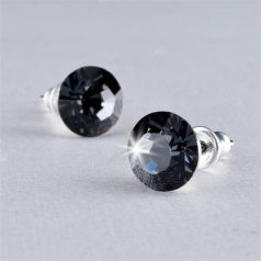   ART CRYSTELLA Fülbevaló, Black Diamond SWAROVSKI® kristállyal, 8mm, ART CRYSTELLA®