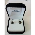 ART CRYSTELLA Fülbevaló, Black Diamond SWAROVSKI® kristállyal, 8mm, ART CRYSTELLA®