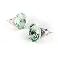   ART CRYSTELLA Fülbevaló, almazöld SWAROVSKI® kristállyal, csúcsos, 8mm, ART CRYSTELLA®