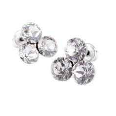   ART CRYSTELLA Fülbevaló, natúr fehér SWAROVSKI® kristállyal, 11mm, ART CRYSTELLA®