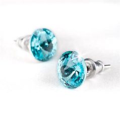   ART CRYSTELLA Fülbevaló, light türkíz SWAROVSKI® kristállyal, csúcsos, 8mm, ART CRYSTELLA®