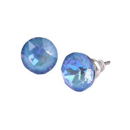 ART CRYSTELLA Fülbevaló, színjátszó kék opál SWAROVSKI® kristállyal, 8 mm, ART CRYSTELLA®