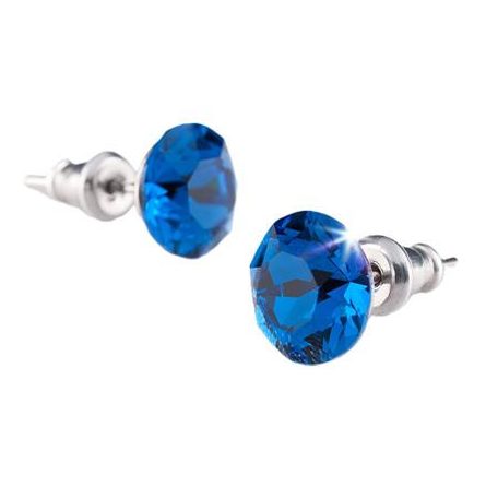 ART CRYSTELLA Fülbevaló, "Capri" kék SWAROVSKI® kristállyal, 7 mm, ART CRYSTELLA®