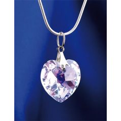  ART CRYSTELLA Nyaklánc, szív formájú, fehér színjátszós SWAROVSKI® kristállyal, 18mm ART CRYSTELLA®