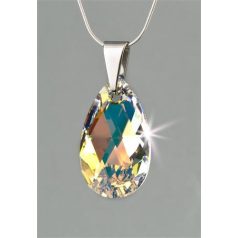   ART CRYSTELLA Nyaklánc, esőcsepp formájú, színjátszós fehér SWAROVSKI® kristállyal, 16mm, ART CRYSTELLA®