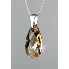   ART CRYSTELLA Nyaklánc, esőcsepp formájú, pezsgő színű SWAROVSKI® kristállyal, 16mm, ART CRYSTELLA®