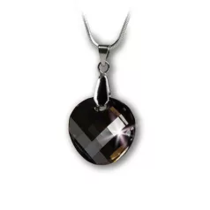   ART CRYSTELLA Nyaklánc, kerek formájú, Black Diamond SWAROVSKI® medállal, 18mm ART CRYSTELLA®