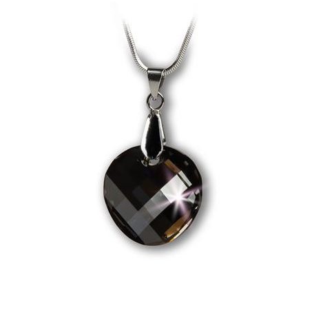 ART CRYSTELLA Nyaklánc, kerek formájú, Black Diamond SWAROVSKI® medállal, 18mm ART CRYSTELLA®