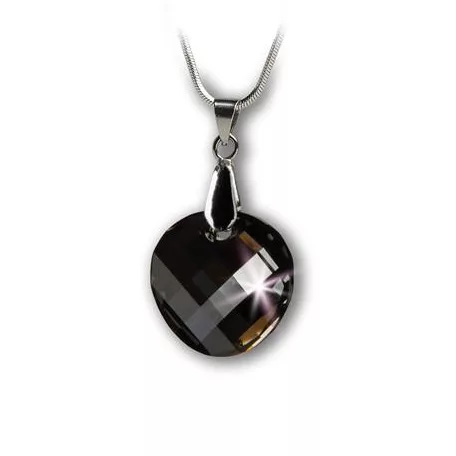 ART CRYSTELLA Nyaklánc, kerek formájú, Black Diamond SWAROVSKI® medállal, 18mm ART CRYSTELLA®