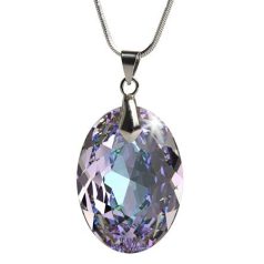   ART CRYSTELLA Nyaklánc, ovális formájú, ametiszt lila SWAROVSKI® kristállyal, 16 mm ART CRYSTELLA®