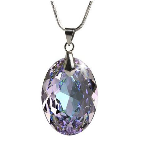 ART CRYSTELLA Nyaklánc, ovális formájú, ametiszt lila SWAROVSKI® kristállyal, 16 mm ART CRYSTELLA®
