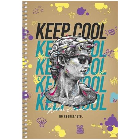 SHKOLYARYK Spirálfüzet, A5, sima, 96 lap, SHKOLYARYK "Student", vegyes