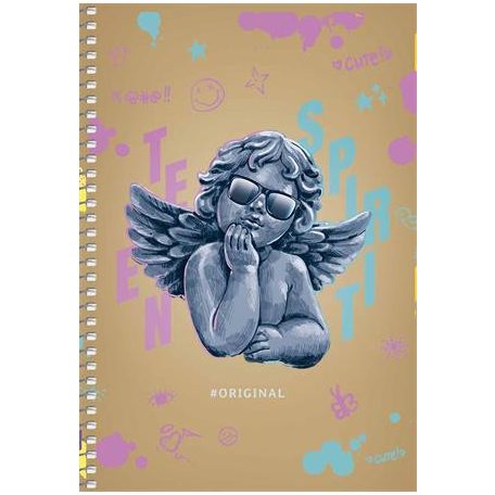 SHKOLYARYK Spirálfüzet, A5, sima, 96 lap, SHKOLYARYK "Student", vegyes