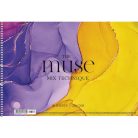 SHKOLYARYK Vázlatfüzet, spirál, A4, 240 g, 20 lap, SHKOLYARYK "Mix Technique Muse"