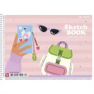 SHKOLYARYK Vázlatfüzet, spirál, A4, 120 g, 20 lap, SHKOLYARYK "Draw your dream", vegyes